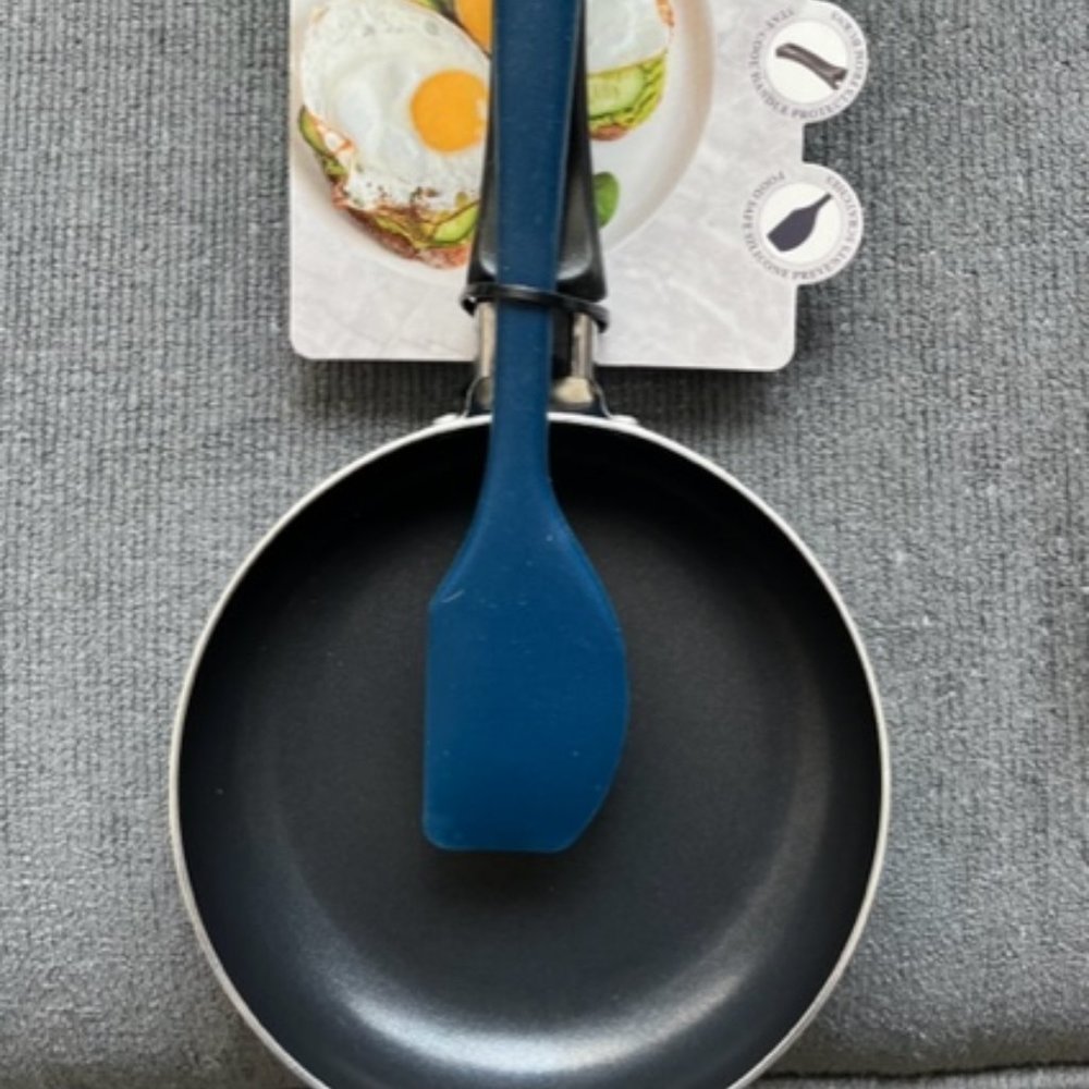 Core Kitchen Mini Fry Pan Set with Silicone Pointed Spatula - Dark Blue - NWT